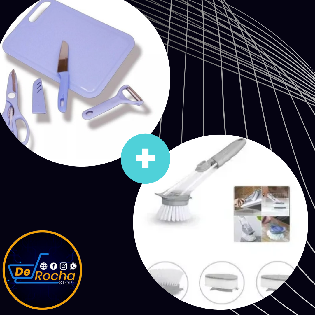 Kit cortadores X4+ Cepillo lavaplatos